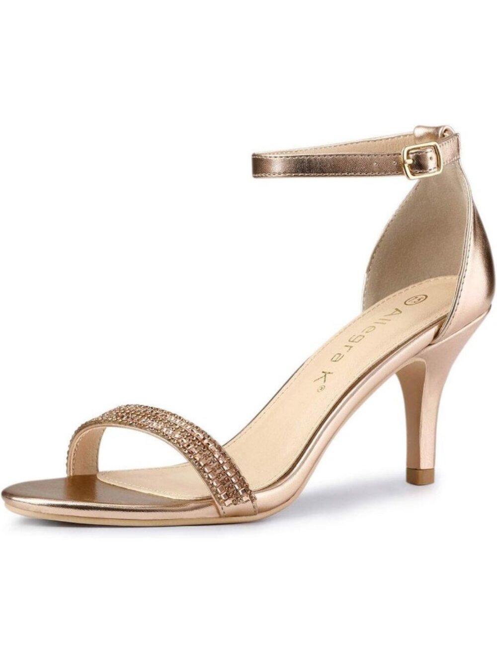 Rhinestone Stiletto Heels with Ankle Strap - Glam Party Sandals for Women